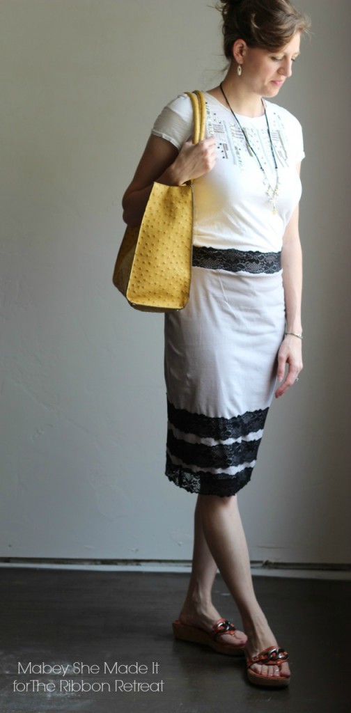 Lovely Lace Pencil Skirt • Mabey She Made It