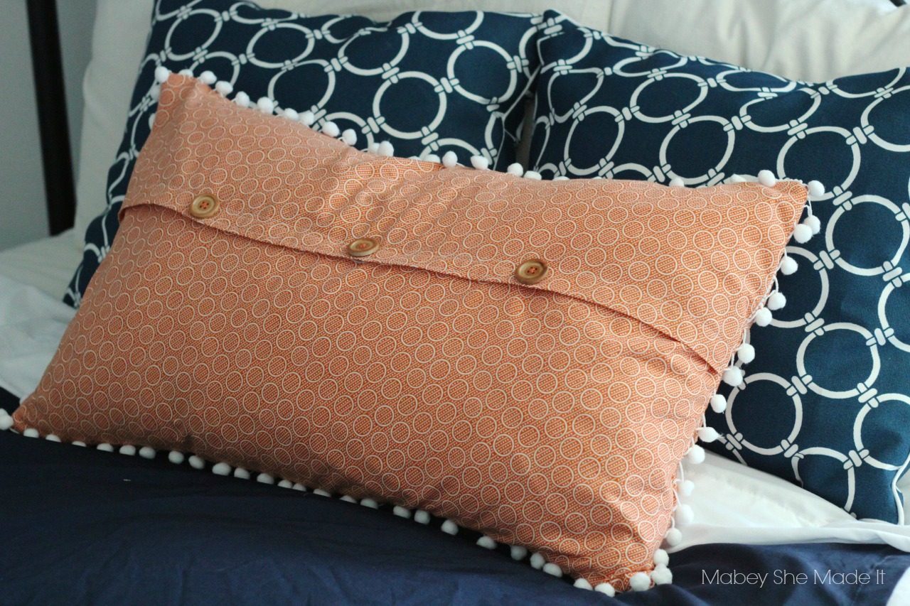 Pom Pom Pillow Sham Tutorial Mabey She Made It