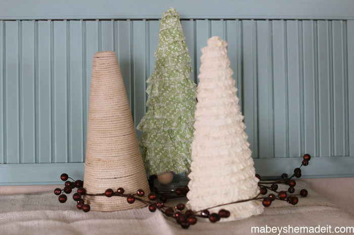Our Hopeful Home: How To Make A Styrofoam Cone Christmas Tree With